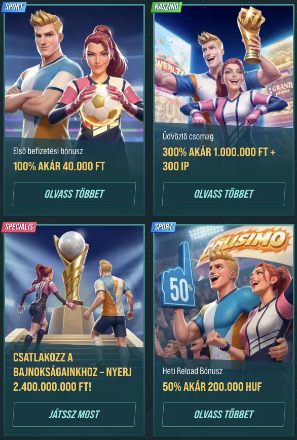 Bónuszok és promóciók a Golisimo Casinóban